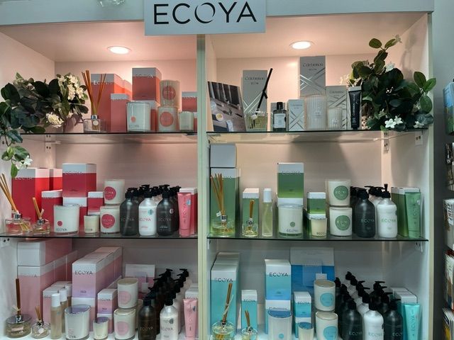 A Shelf With A Sign That Says Ecoya On It — InHouse Homewares in Forster, NSW