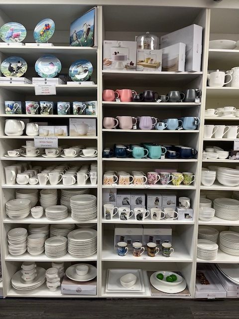 A Shelf Filled With Plates — InHouse Homewares in Forster, NSW