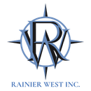 A logo for rainier west inc. is shown