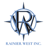 A logo for rainier west inc. is shown