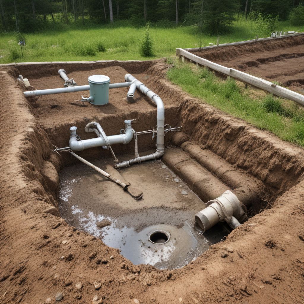 Septic system installation service professionals installing a new septic tank with reliable septic solutions in Bend, Oregon