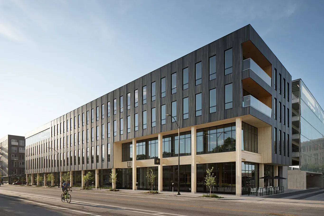 Exterior of the gallery building, 111 E Grand Ave, Des Moines