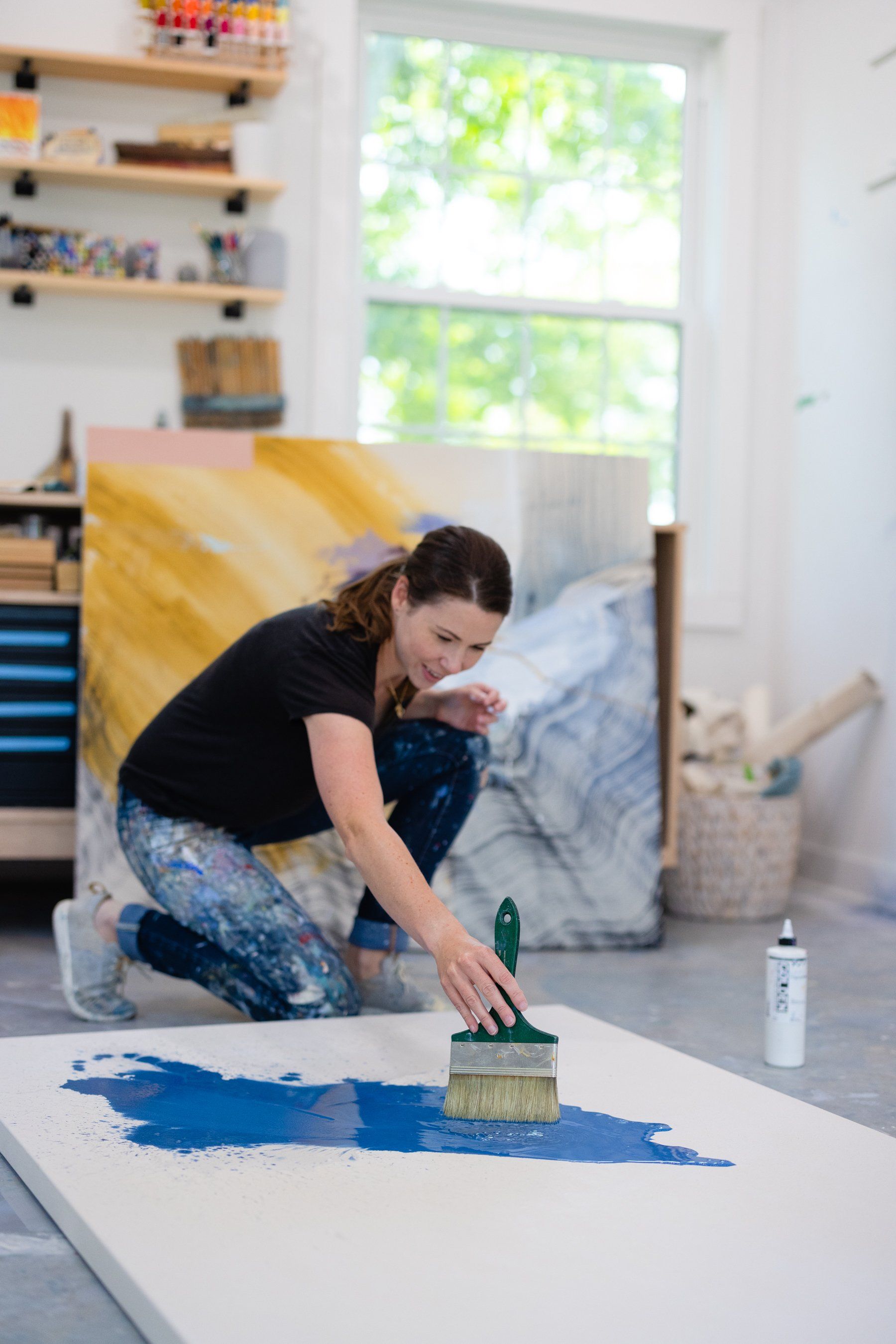Rebecca Sten in her studio 