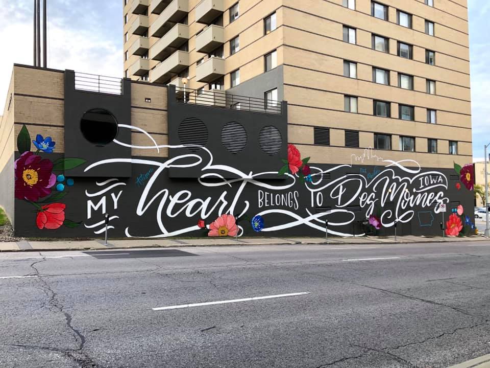My Heart Belongs to Des Moines mural