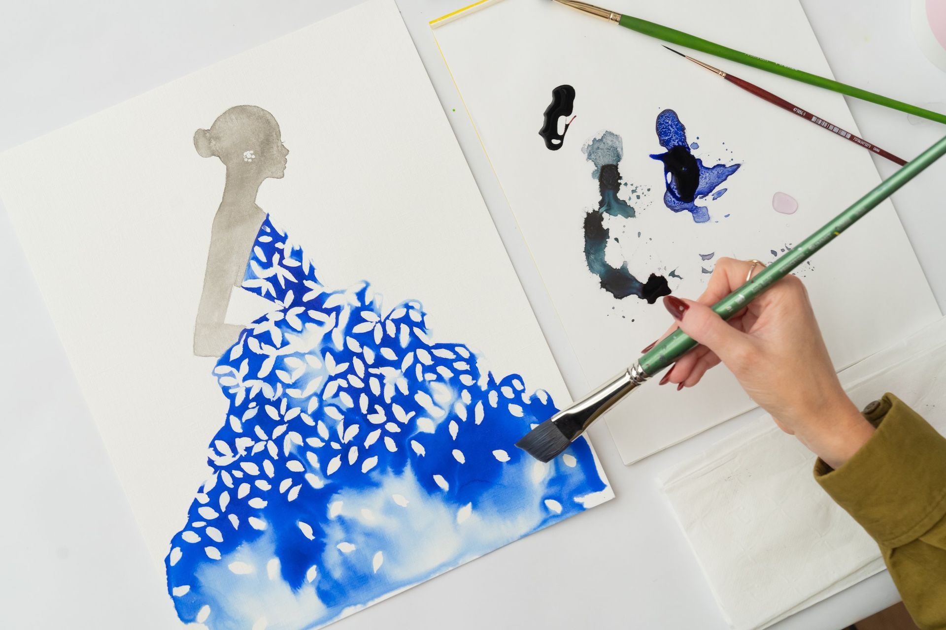 Jessica Durrant watercolor class example