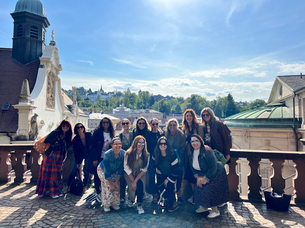 Liz and Tina with all of the women who came with them on the trip 