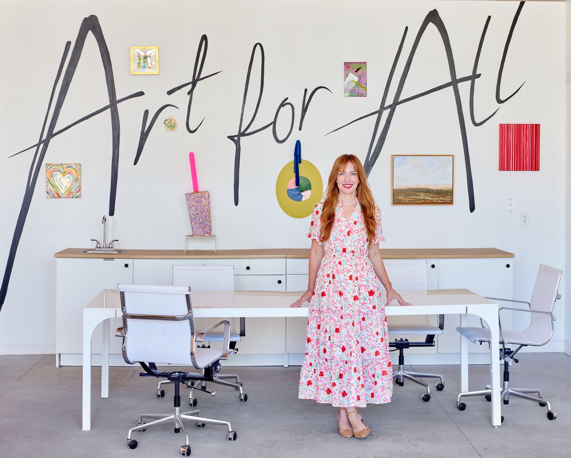 Book peek, Liz in the gallery