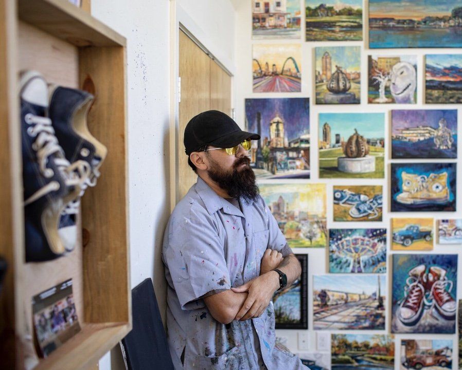 Jimmy Navarro in his studio