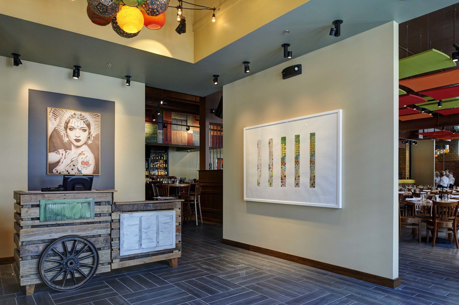 Malo restaurant art
