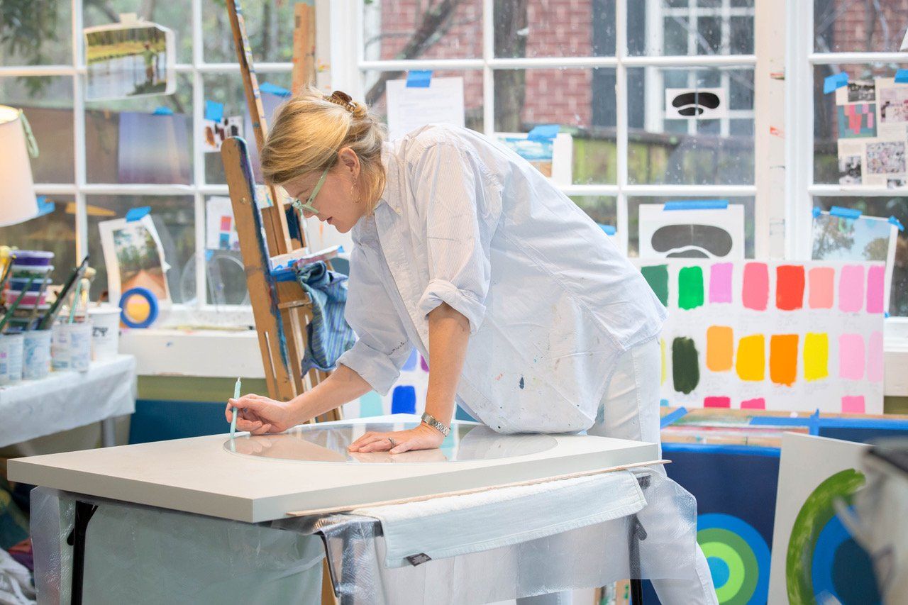 Stephanie Henderson in her studio