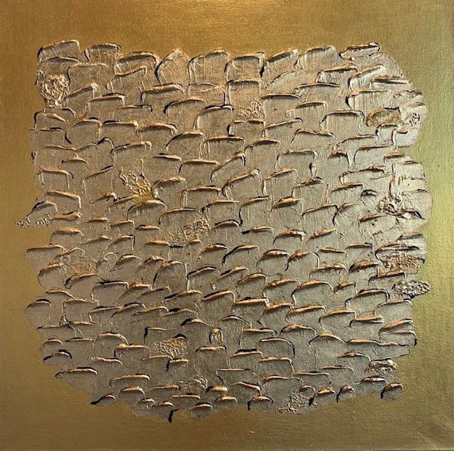 Golden Dreams, 2021  Mixed media on canvas 24 x 24 in. $2,880.00
