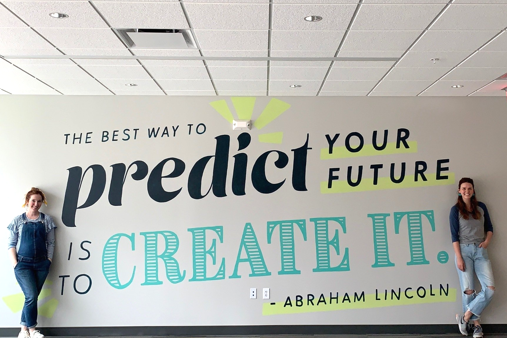 Finished mural for the new Lincoln Saving Bank on Ingersoll Ave.