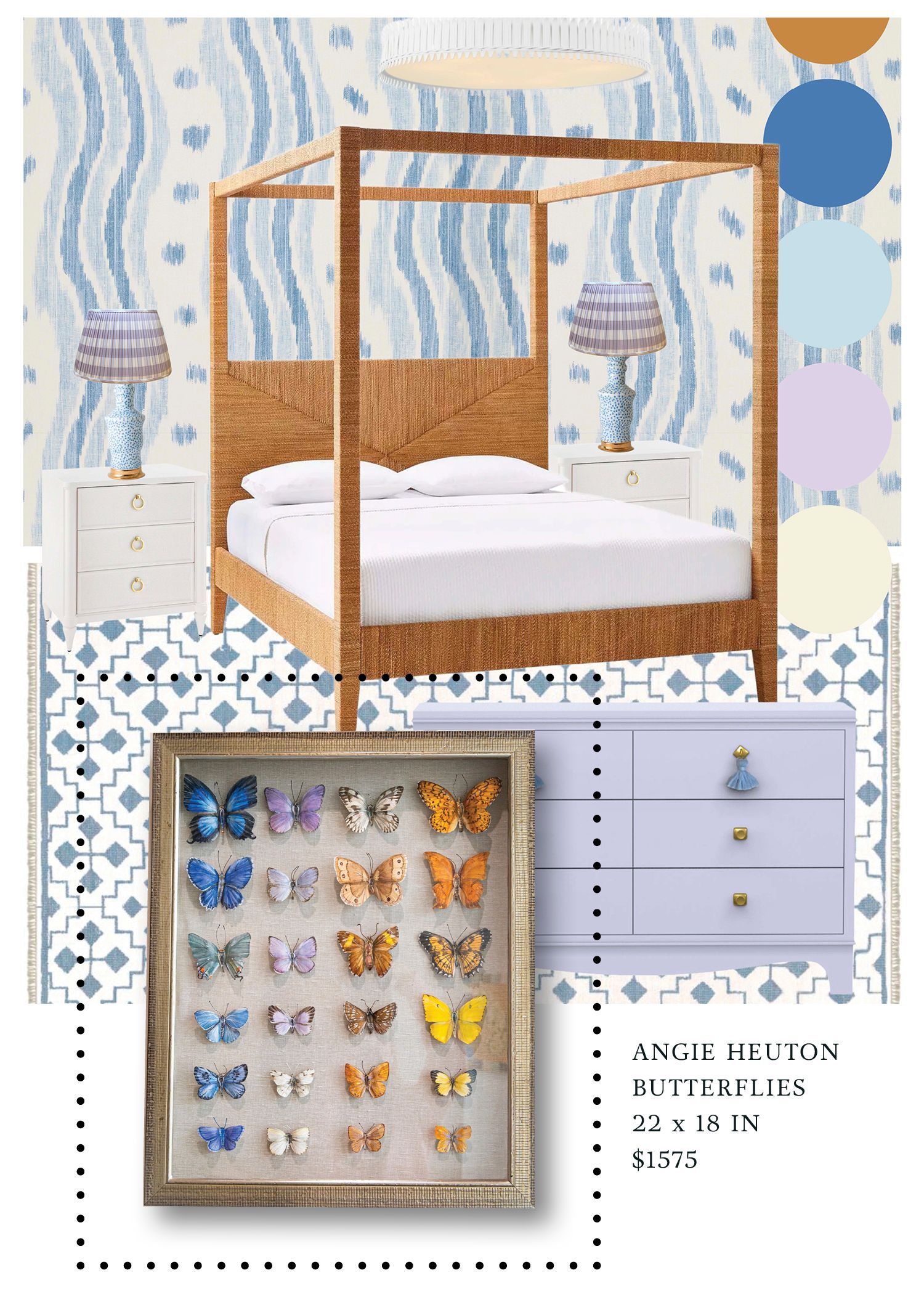Interior bedroom scene with Angie Heuton