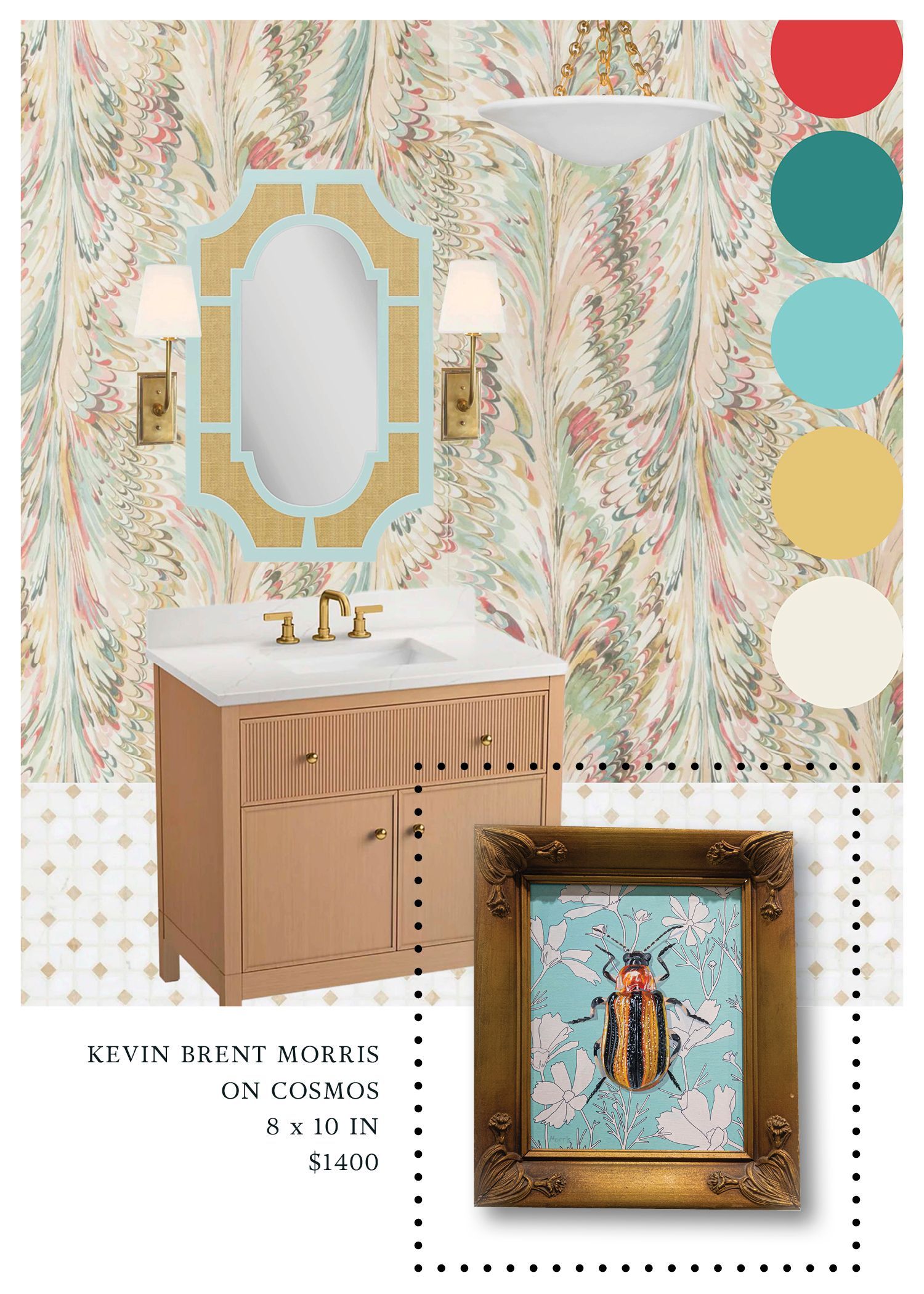Bathroom Scheme with Art work