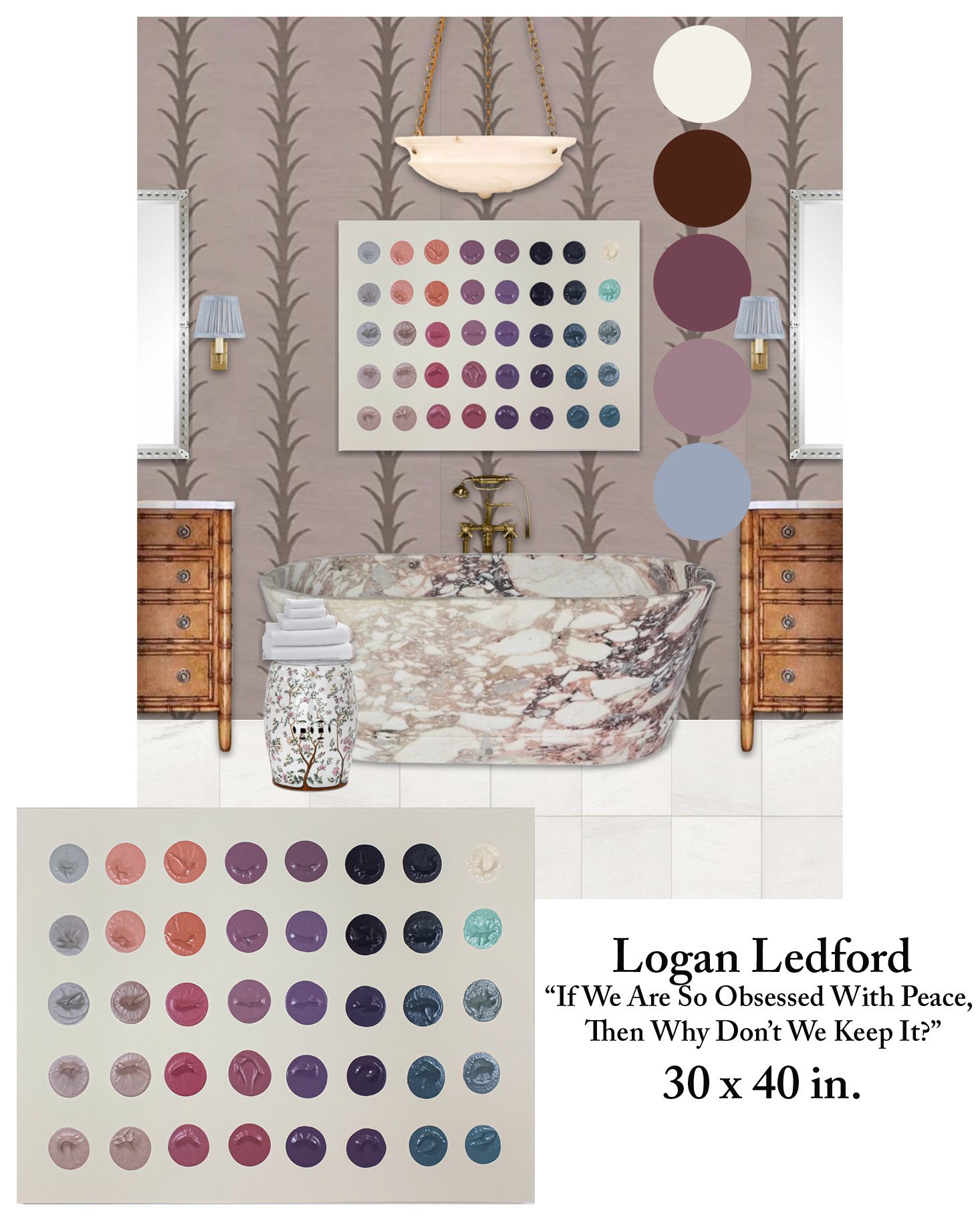 Hannah interior design scheme with Logan Ledford art