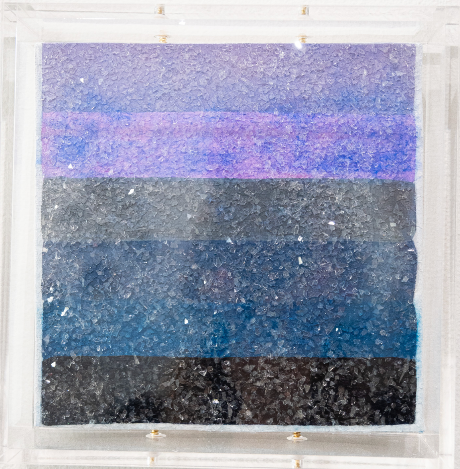 Kristi Kohut glitter and acrylic mirroring artwork