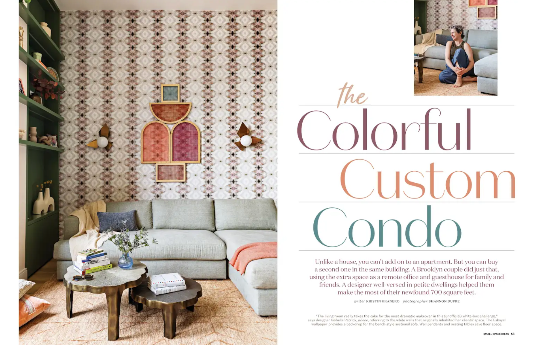 the colorful custom condo staged with Hayley Sheldon’s work
