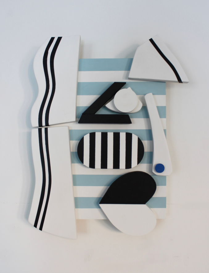 Angela Chrusciaki Blehm three dimensional face with geometric elements