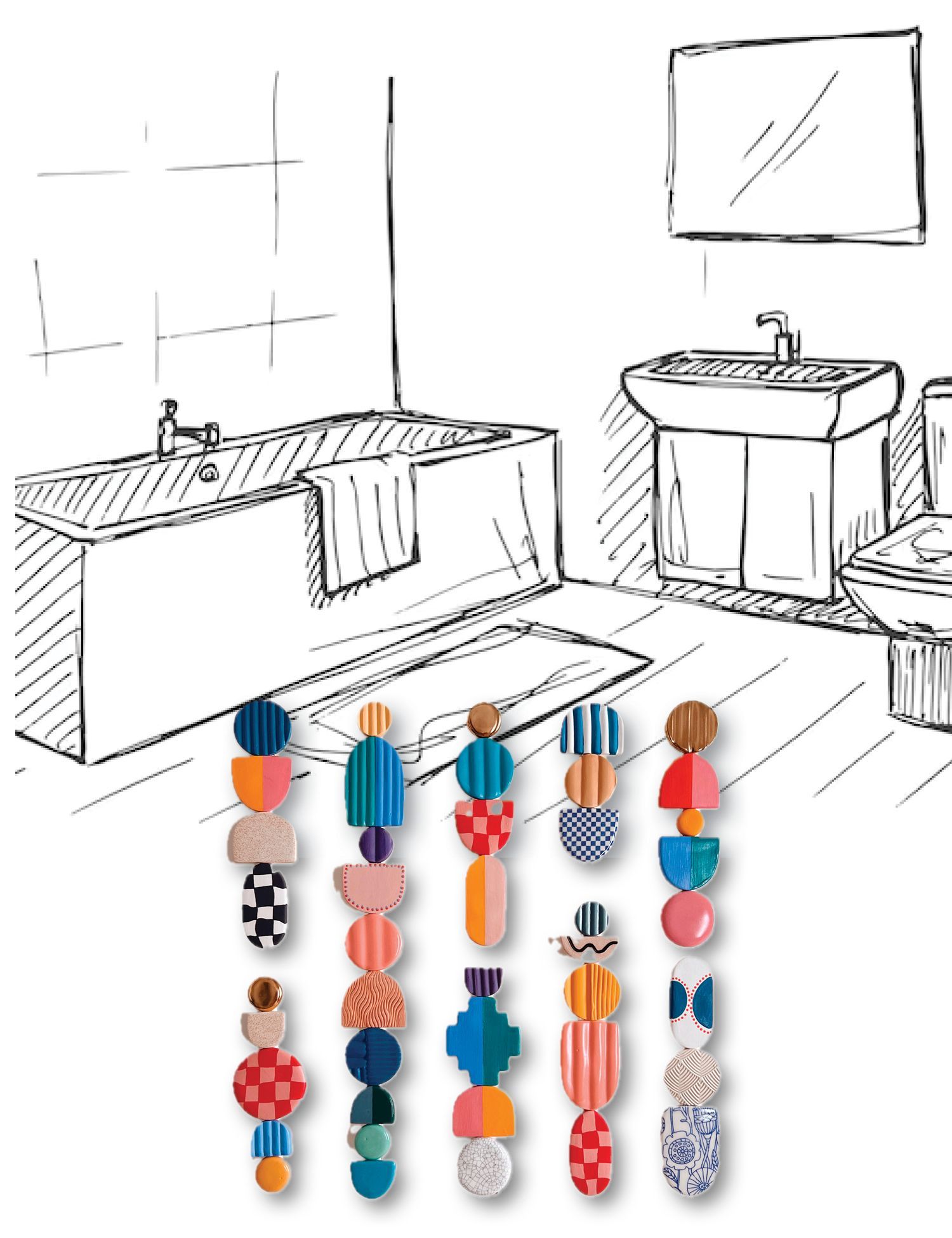 Bathroom sketch with Eliana Bernard