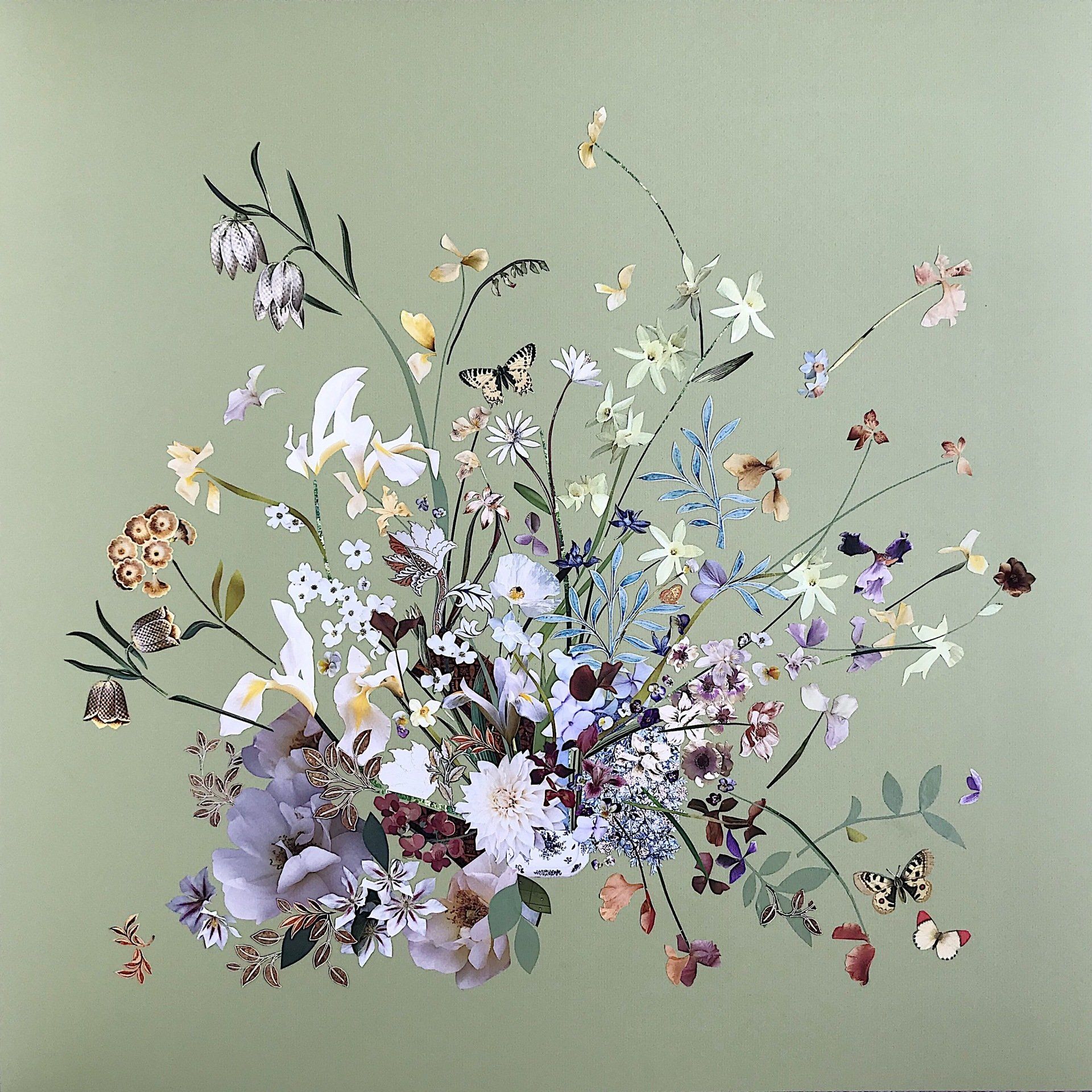 Marcy Cook, floral collage