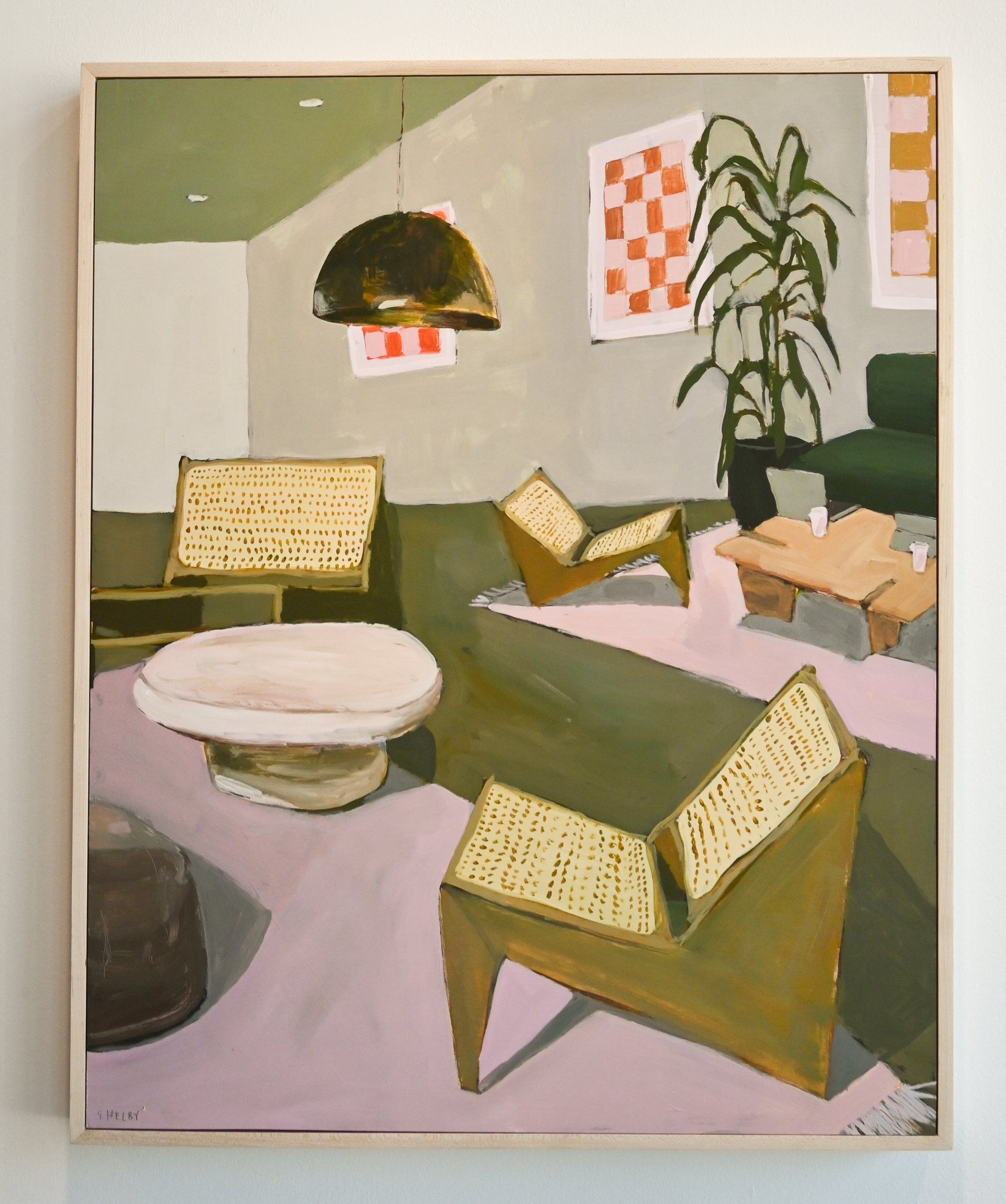 South Congress Hotel Lobby, 24 x 30 in, Acrylic on panel, $1800 ($180/mo)