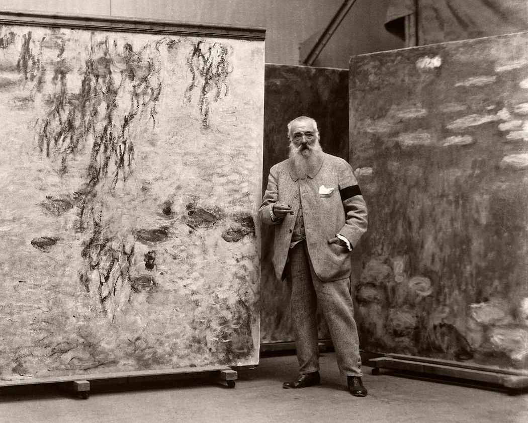 Claude Monet in his studio (circa 1920) Photograph by Henri Manuel