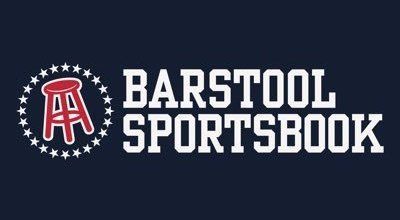 A barstool sportsbook logo on a blue background.