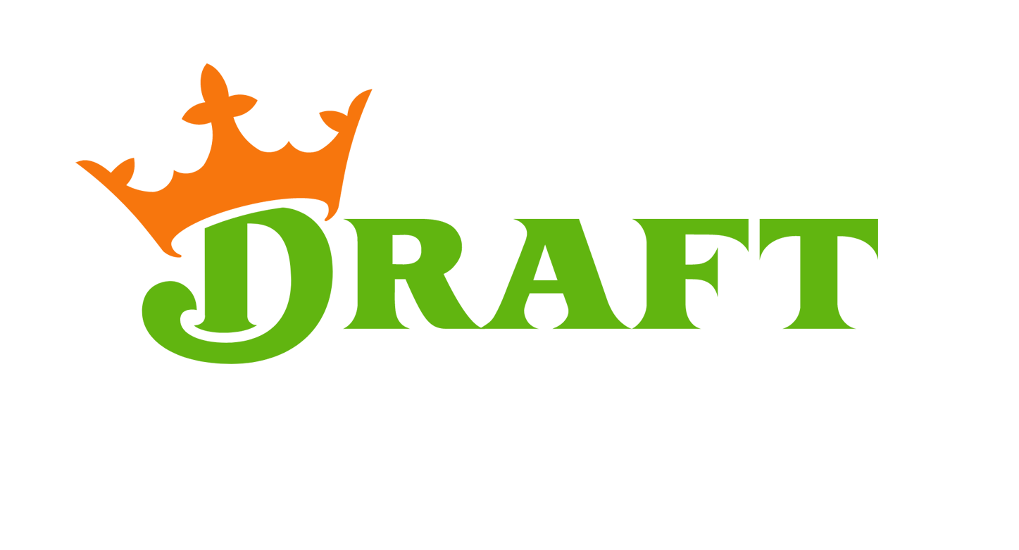 A green and orange logo for draft Kings with a crown on it.