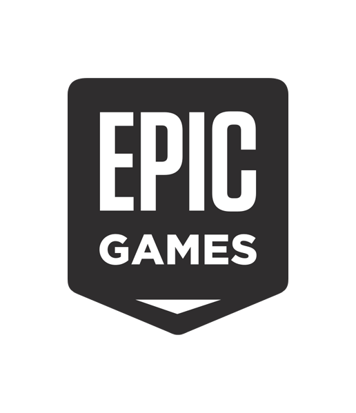 Epic Games logo: black shield with
