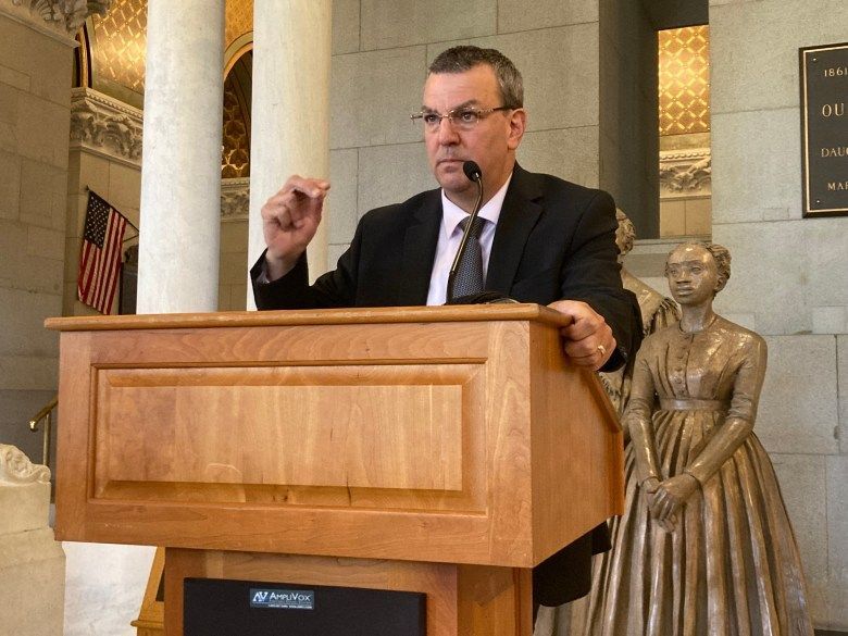 Civil Rights Attorney Ken Krayeske spoke at a press conference on Tuesday, June 3, about a report on