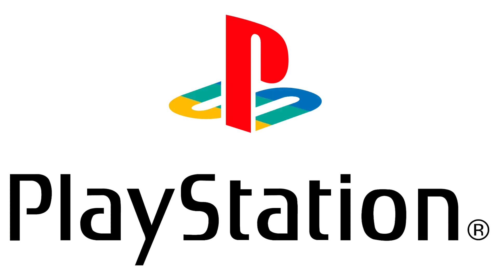 PlayStation logo: colorful symbol above the word