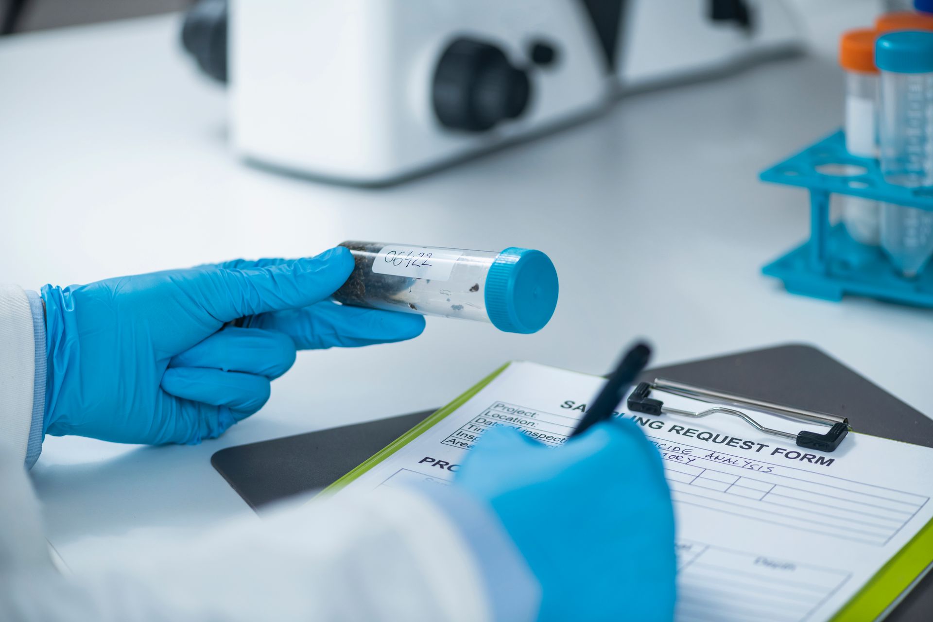 Image of a science lab test