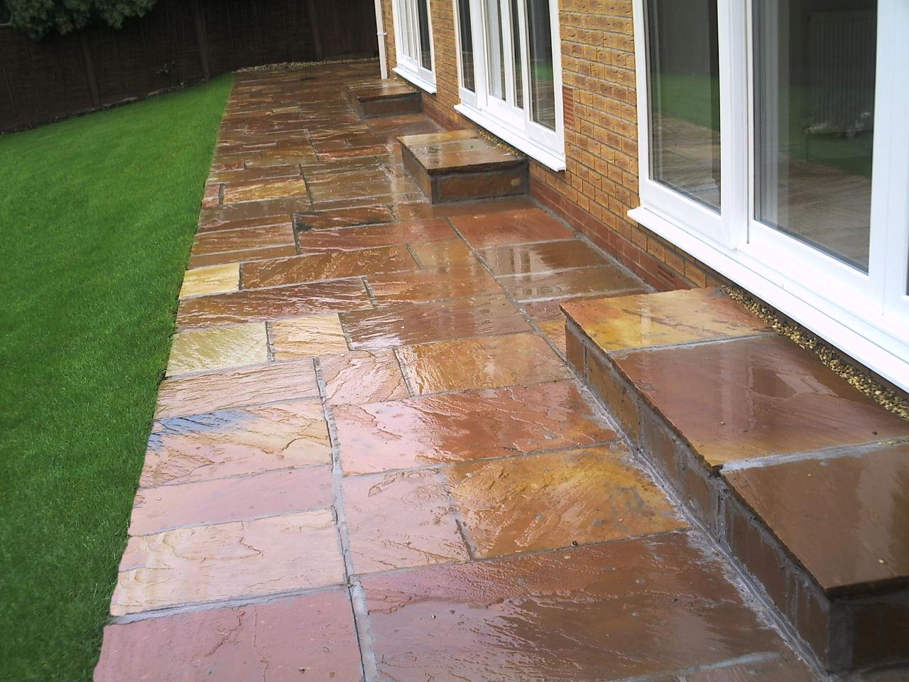 Autumn Brown Sandstone Patio