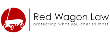 The logo for red wagon law protecting what you cherish most