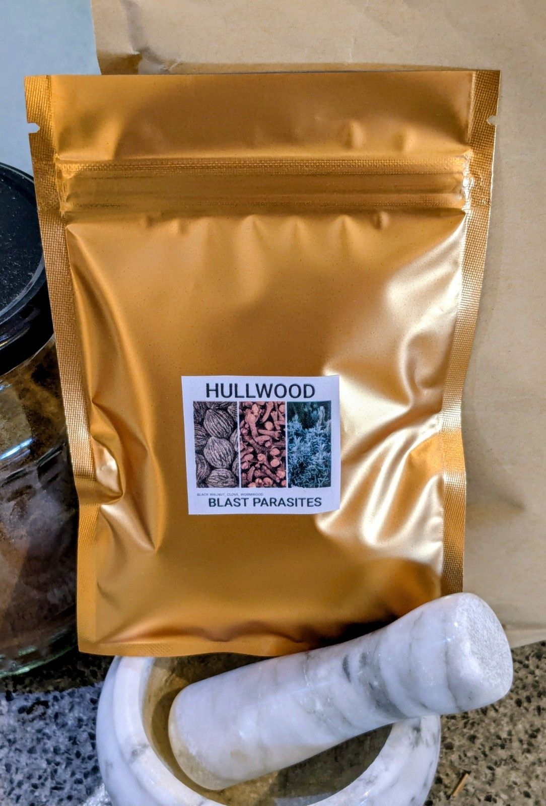 HULLWOOD HERBAL WORMING ORG PARASITE BLACK WALNUT HULL WORMWOOD CLOVE iBliss