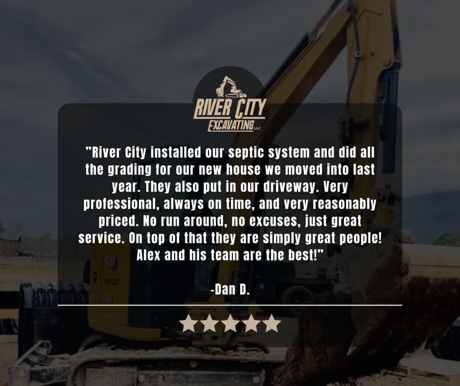 A review for river city excavating is written by dan d.