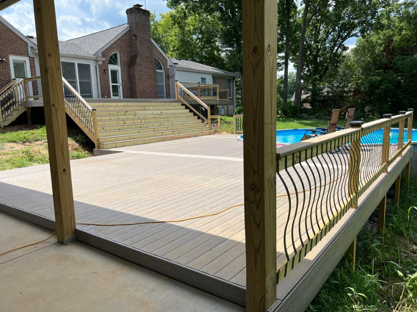 wooden deck installation in louisville, ky