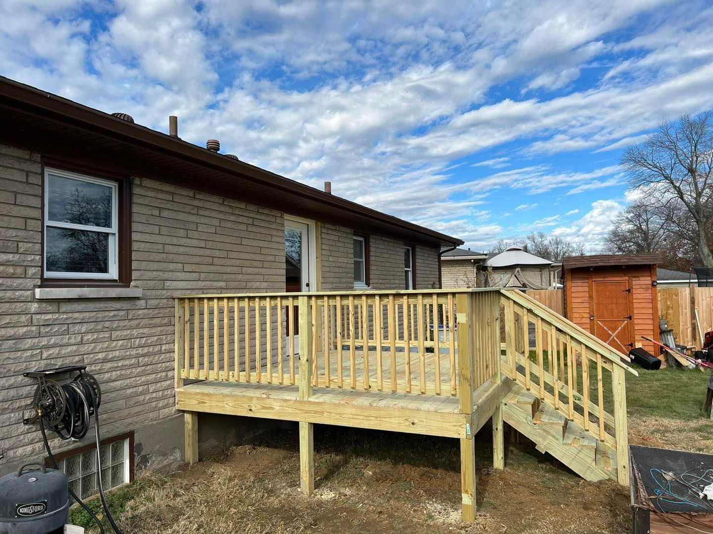 wooden deck installation in louisville, ky