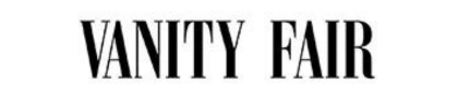 A vanity fair logo on a white background