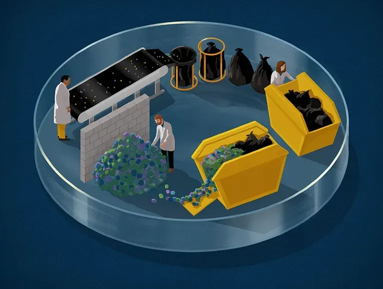 Illustration of cell garbage disposal