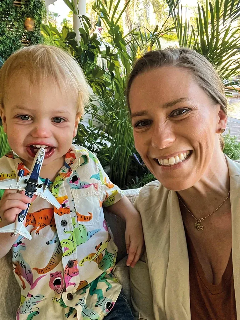 Oliver DeLong and his mother, Hillary DeLong