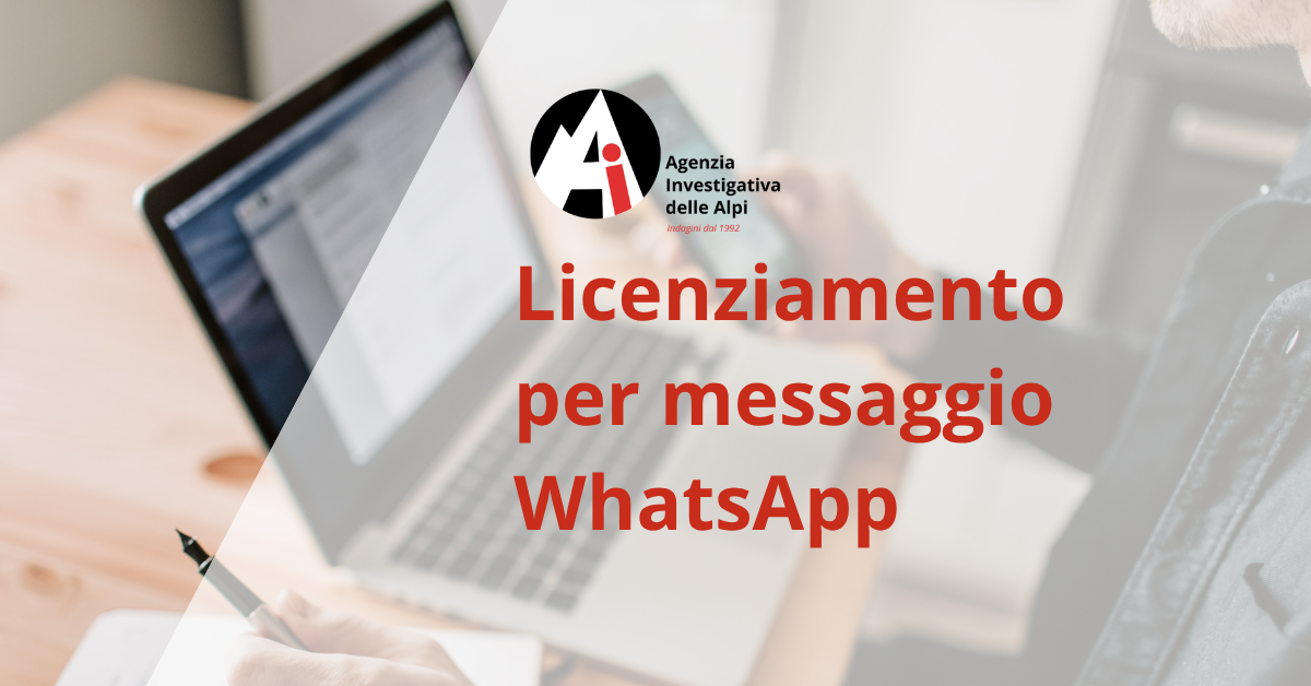 Licenziamento per messaggio WhatsApp