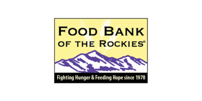 The logo for the food bank of the rockies fighting hunger and feeding hope since 1978