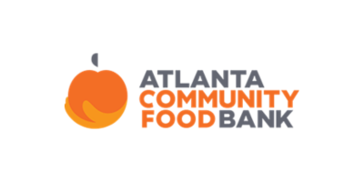 The logo for the atlanta community food bank has a pumpkin on it.
