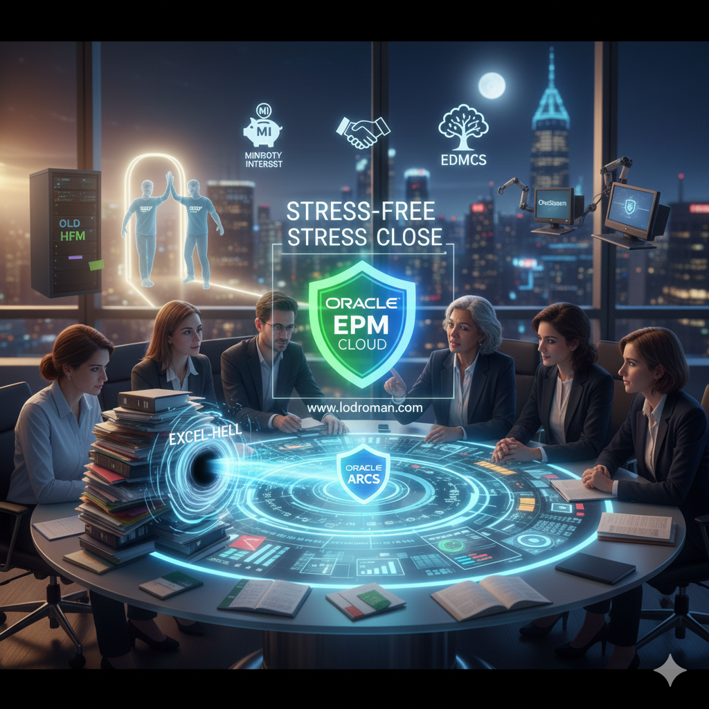 Finance team using Oracle EPM Cloud to automate consolidation and escape manual Excel reconciliation