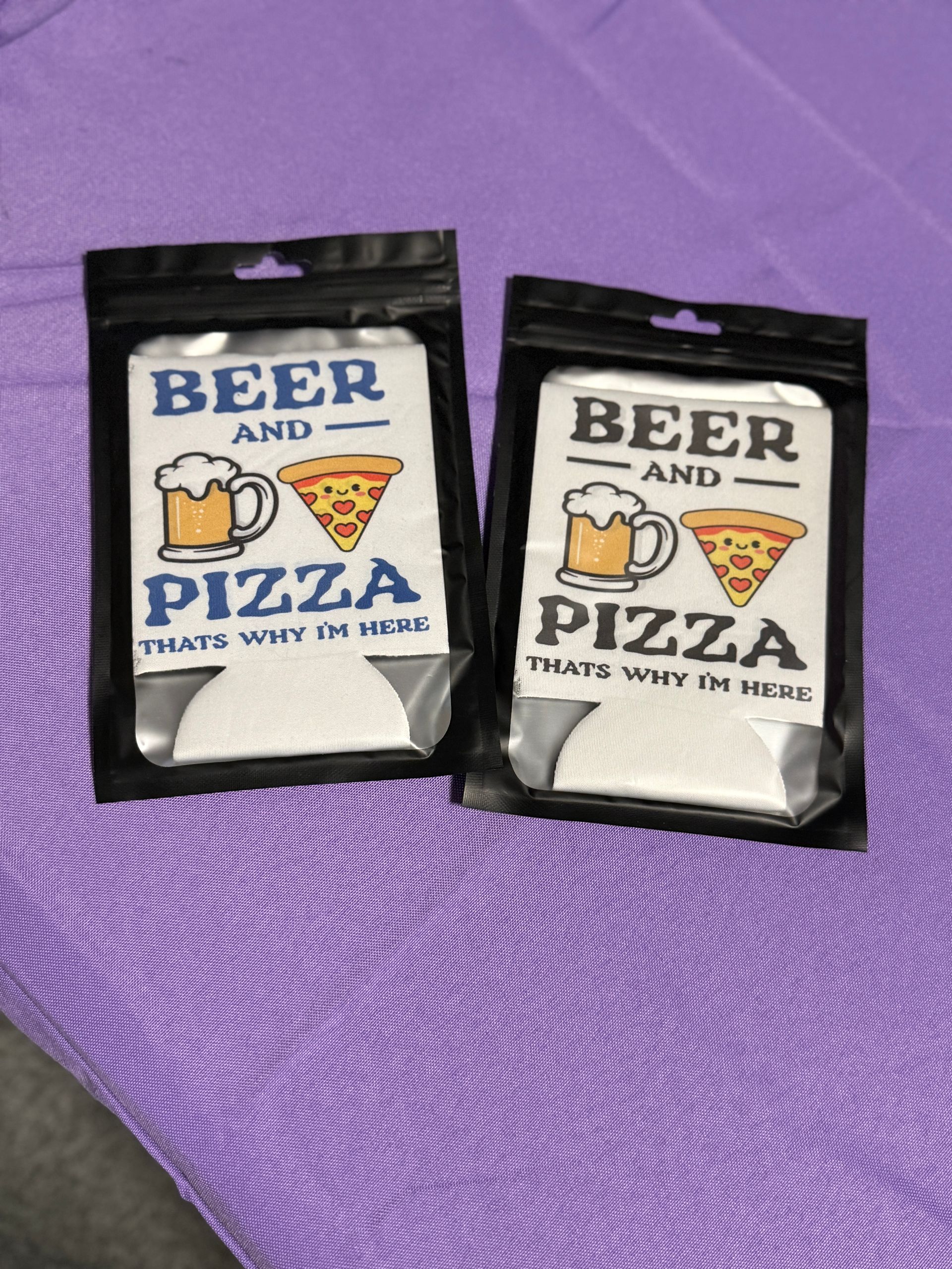 Beer and Pizza Can Coolers