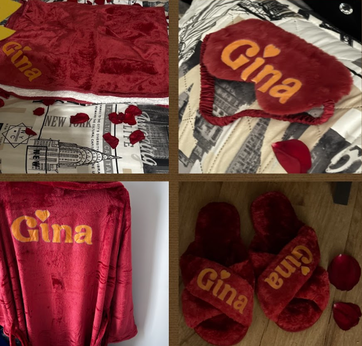 Blanket, Slippers, Robe & face mask