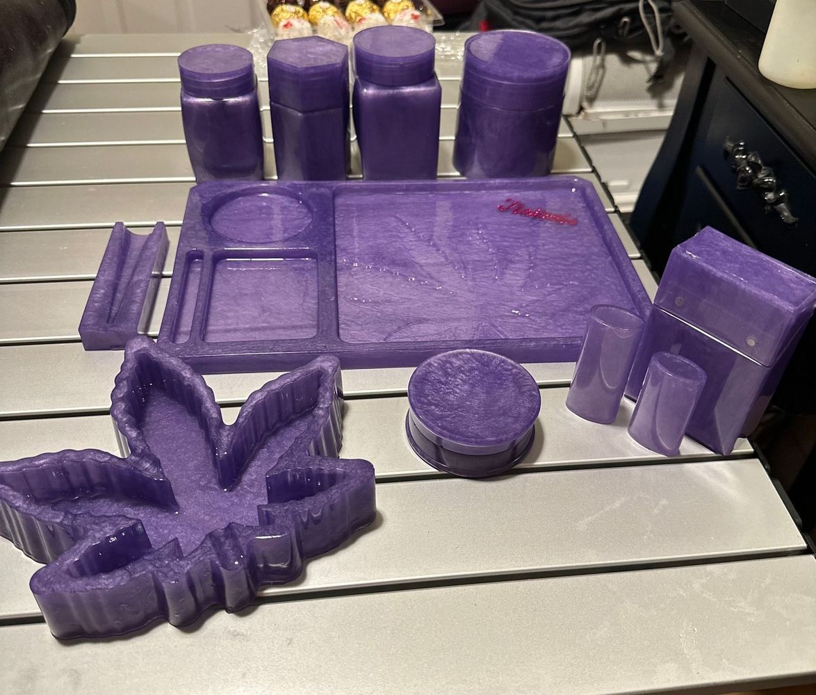 Tiffany Marijuana Tray Set