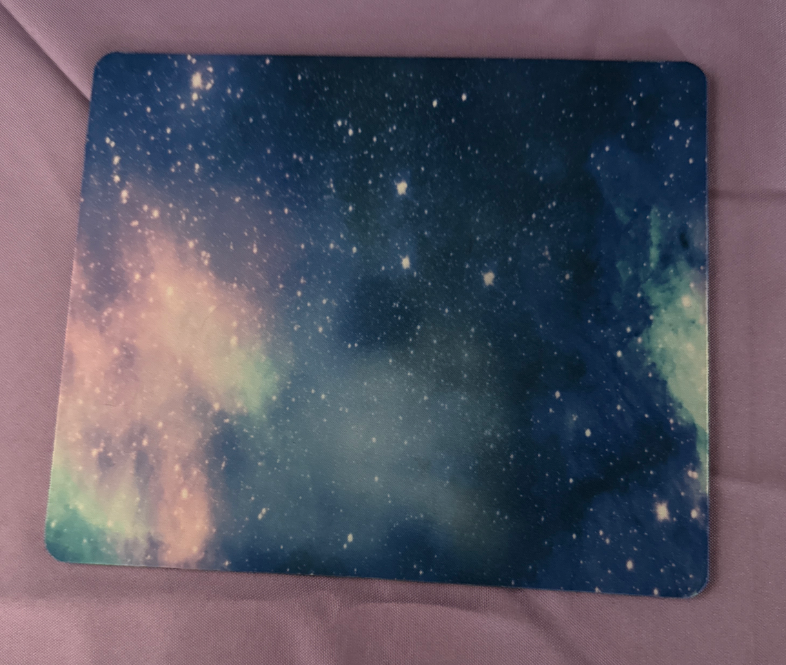 large blue mouse pad