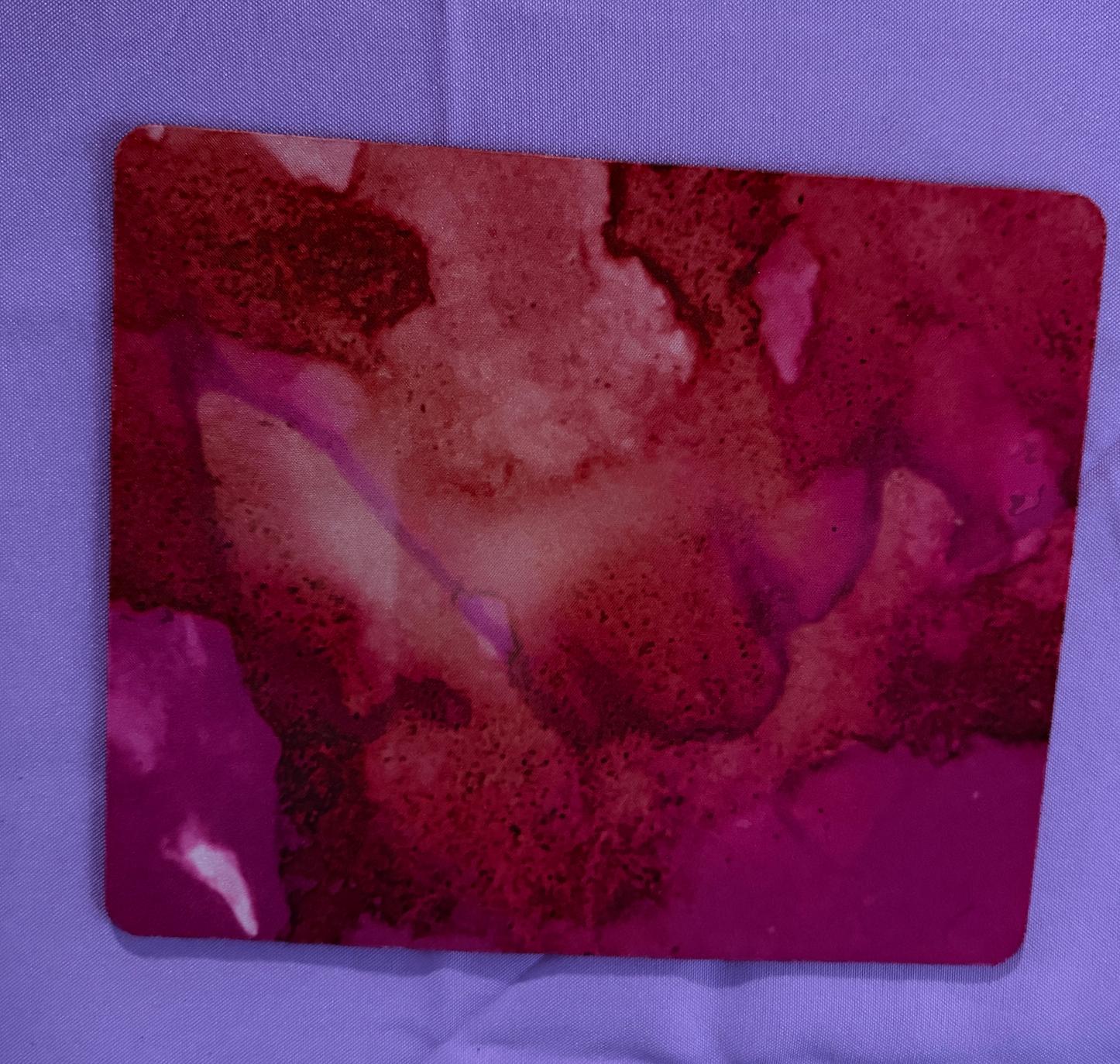 large red and pink mouse pad